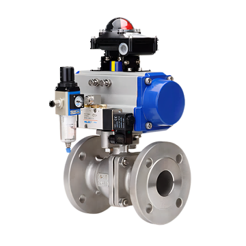 彩乐园-气动法兰球阀 流体控制